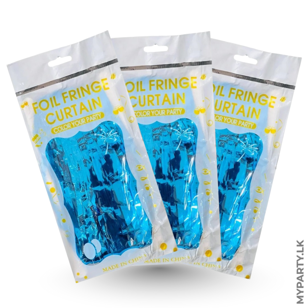 Blue Color Foil Curtains